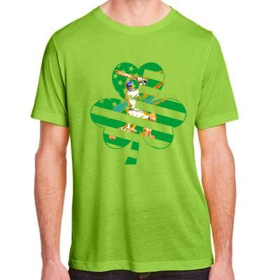 Funny Shamrock Baseball Players Catchers St Patrick's Day Gift Adult ChromaSoft Performance T-Shirt