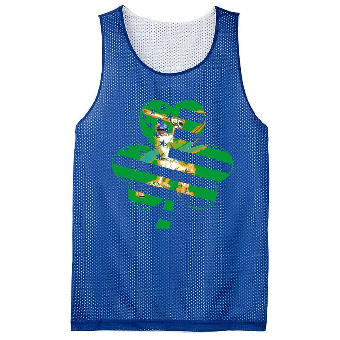 Funny Shamrock Baseball Players Catchers St Patrick's Day Gift Mesh Reversible Basketball Jersey Tank