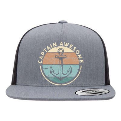 Funny Sailing Boating Sailor Boat Captain Awesome Flat Bill Trucker Hat