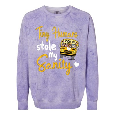 Funny School Bus Driving School Bus Driver Colorblast Crewneck Sweatshirt