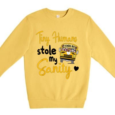 Funny School Bus Driving School Bus Driver Premium Crewneck Sweatshirt