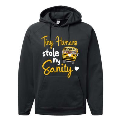 Funny School Bus Driving School Bus Driver Performance Fleece Hoodie