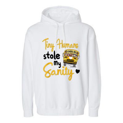 Funny School Bus Driving School Bus Driver Garment-Dyed Fleece Hoodie