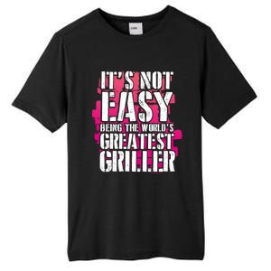 Funny Sarcastic Bbq Grilling Cooker Lover Mom Dad Chef Cool Gift Tall Fusion ChromaSoft Performance T-Shirt