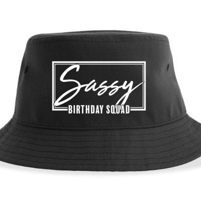 Funny Sassy Birthday Squad Matching Group Shirts Sustainable Bucket Hat