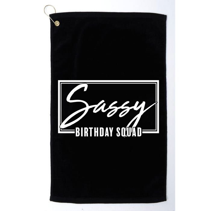 Funny Sassy Birthday Squad Matching Group Shirts Golf Towel