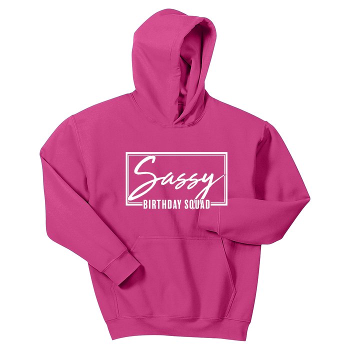 Funny Sassy Birthday Squad Matching Group Shirts Kids Hoodie