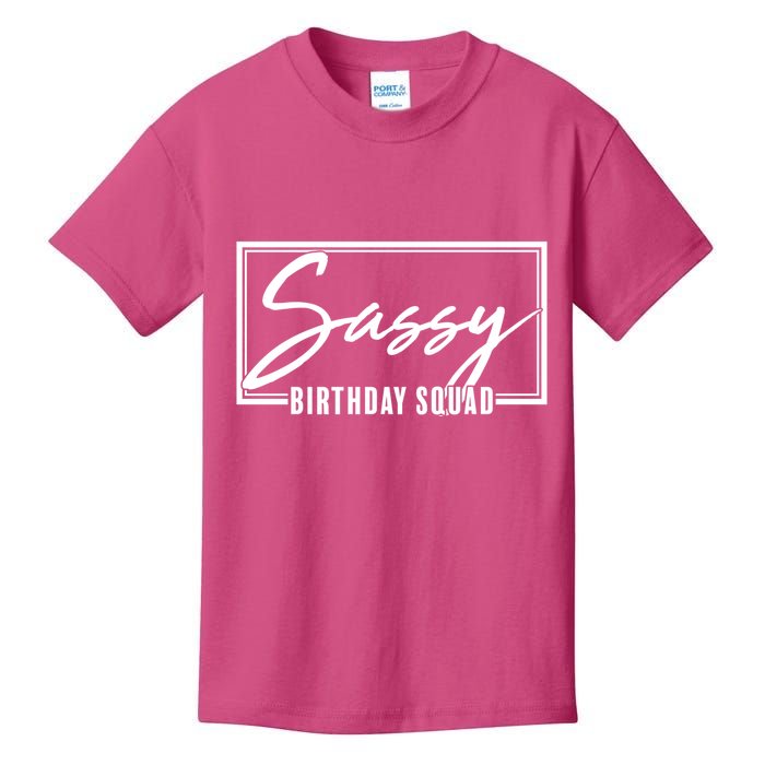 Funny Sassy Birthday Squad Matching Group Shirts Kids T-Shirt
