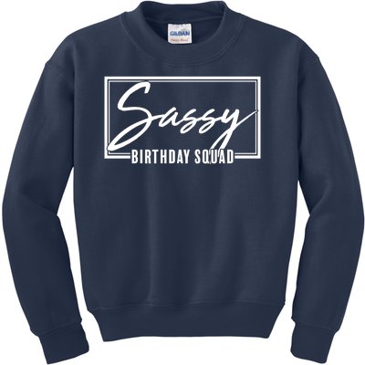 Funny Sassy Birthday Squad Matching Group Shirts Kids Sweatshirt