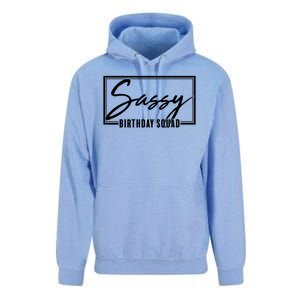 Funny Sassy Birthday Squad Matching Group Shirts Unisex Surf Hoodie