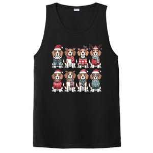 Funny Santa Beagle Christmas Beagle Dog Lover Xmas Dog Mom Great Gift PosiCharge Competitor Tank