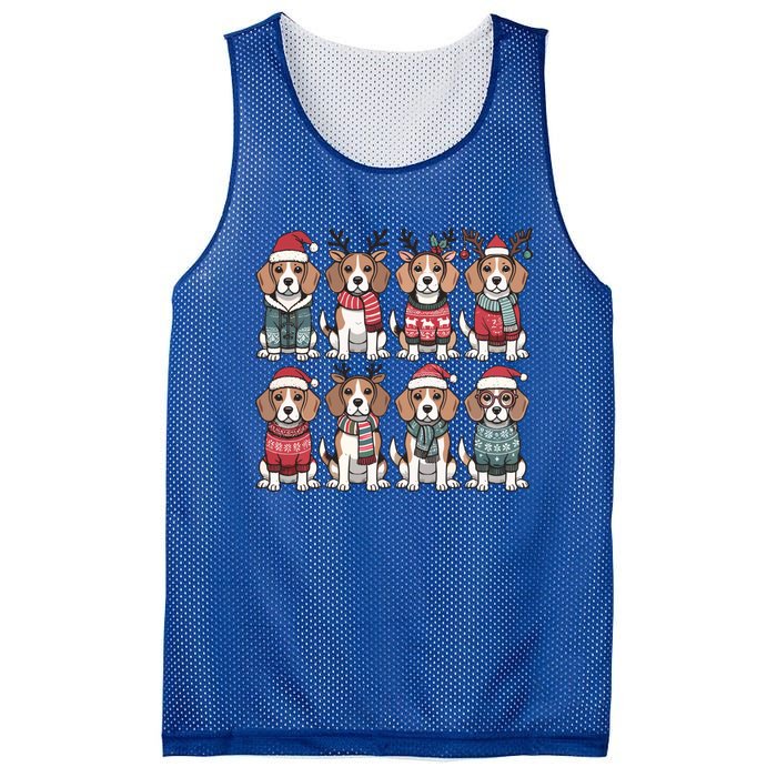 Funny Santa Beagle Christmas Beagle Dog Lover Xmas Dog Mom Great Gift Mesh Reversible Basketball Jersey Tank