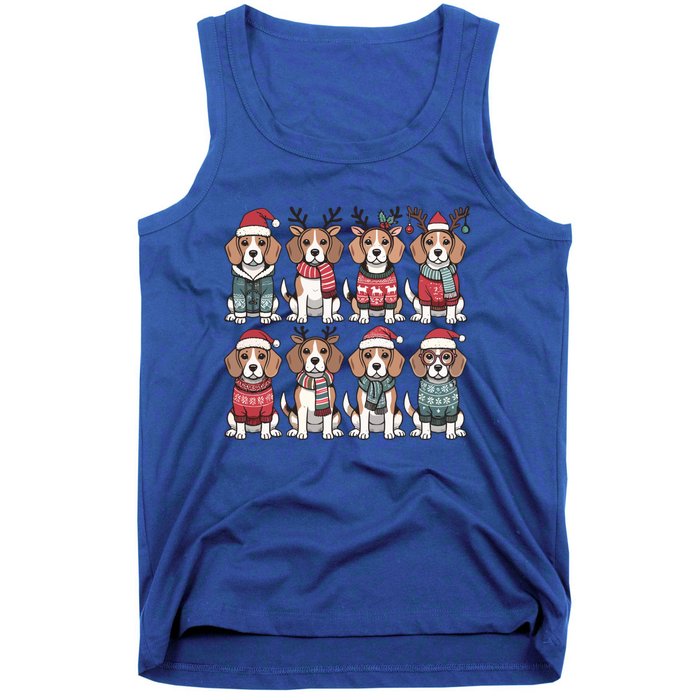 Funny Santa Beagle Christmas Beagle Dog Lover Xmas Dog Mom Great Gift Tank Top