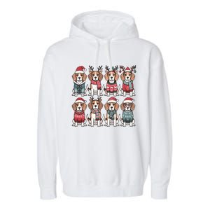 Funny Santa Beagle Christmas Beagle Dog Lover Xmas Dog Mom Great Gift Garment-Dyed Fleece Hoodie