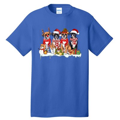 Funny Santa Boxer Dog Christmas Boxer Dog Lover Boxer Mom Gift Tall T-Shirt