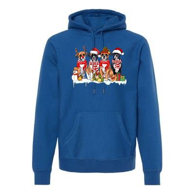 Funny Santa Boxer Dog Christmas Boxer Dog Lover Boxer Mom Gift Premium Hoodie