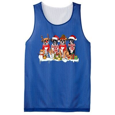 Funny Santa Boxer Dog Christmas Boxer Dog Lover Boxer Mom Gift Mesh Reversible Basketball Jersey Tank