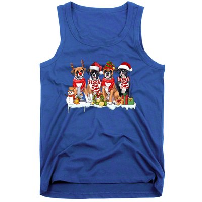 Funny Santa Boxer Dog Christmas Boxer Dog Lover Boxer Mom Gift Tank Top