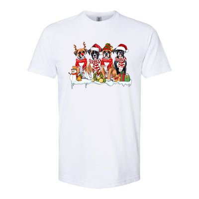 Funny Santa Boxer Dog Christmas Boxer Dog Lover Boxer Mom Gift Softstyle CVC T-Shirt