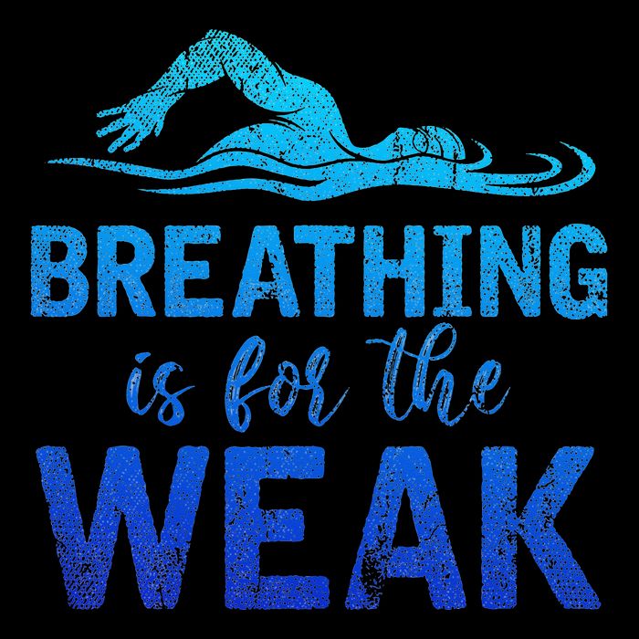Funny Swimmer Breathing Is For The Weak Sports Swimming Sustainable Bucket Hat