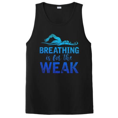 Funny Swimmer Breathing Is For The Weak Sports Swimming PosiCharge Competitor Tank