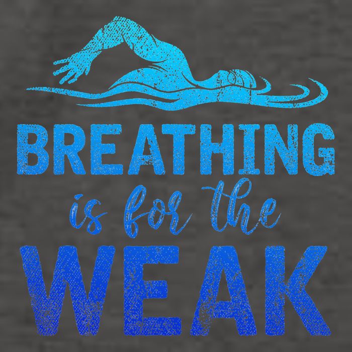 Funny Swimmer Breathing Is For The Weak Sports Swimming Vector Backpack