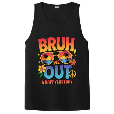Funny Summer Break Bruh We Out Last Day Of School Teacher PosiCharge Competitor Tank