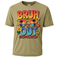 Funny Summer Break Bruh We Out Last Day Of School Teacher Cooling Performance Crew T-Shirt
