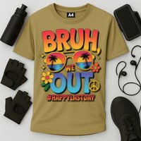 Funny Summer Break Bruh We Out Last Day Of School Teacher Cooling Performance Crew T-Shirt