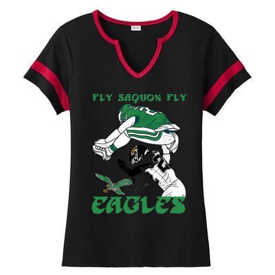 Fly Saquon Barkley The Reverse Hurdle 2024 Ladies Halftime Notch Neck Tee