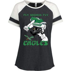 Fly Saquon Barkley The Reverse Hurdle 2024 Enza Ladies Jersey Colorblock Tee