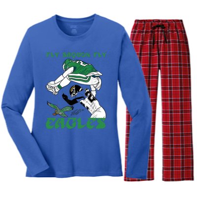 Fly Saquon Barkley The Reverse Hurdle 2024 Women's Long Sleeve Flannel Pajama Set 