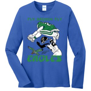 Fly Saquon Barkley The Reverse Hurdle 2024 Ladies Long Sleeve Shirt