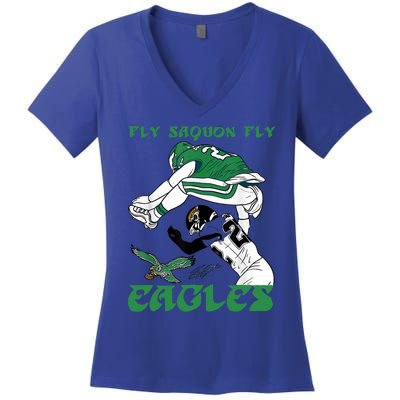 Fly Saquon Barkley The Reverse Hurdle 2024 Women's V-Neck T-Shirt