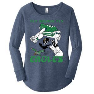 Fly Saquon Barkley The Reverse Hurdle 2024 Women's Perfect Tri Tunic Long Sleeve Shirt