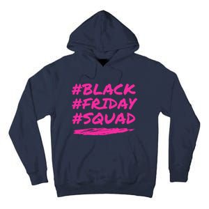 Friday Squad Black Retro Groovy Hippie Shopping Team Tall Hoodie