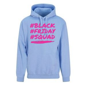 Friday Squad Black Retro Groovy Hippie Shopping Team Unisex Surf Hoodie