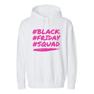 Friday Squad Black Retro Groovy Hippie Shopping Team Garment-Dyed Fleece Hoodie