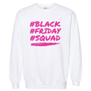 Friday Squad Black Retro Groovy Hippie Shopping Team Garment-Dyed Sweatshirt