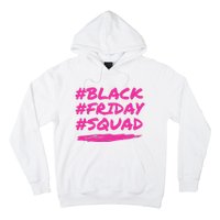 Friday Squad Black Retro Groovy Hippie Shopping Team Hoodie