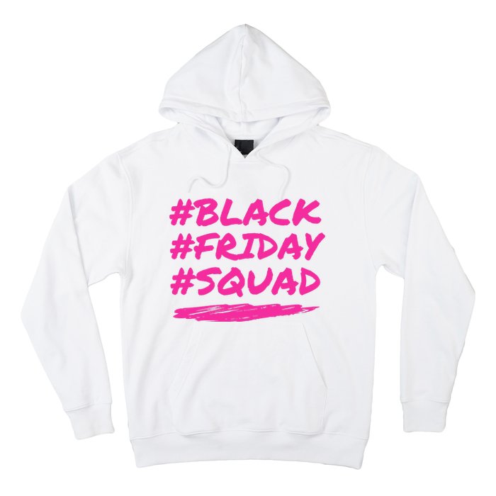 Friday Squad Black Retro Groovy Hippie Shopping Team Hoodie