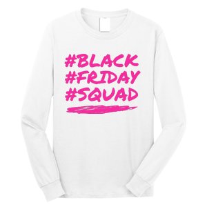 Friday Squad Black Retro Groovy Hippie Shopping Team Long Sleeve Shirt