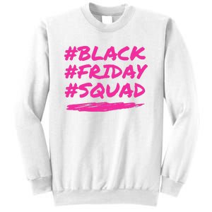 Friday Squad Black Retro Groovy Hippie Shopping Team Sweatshirt