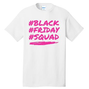 Friday Squad Black Retro Groovy Hippie Shopping Team Tall T-Shirt