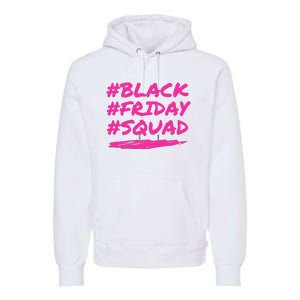 Friday Squad Black Retro Groovy Hippie Shopping Team Premium Hoodie