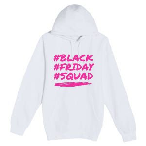 Friday Squad Black Retro Groovy Hippie Shopping Team Premium Pullover Hoodie