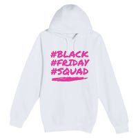 Friday Squad Black Retro Groovy Hippie Shopping Team Premium Pullover Hoodie