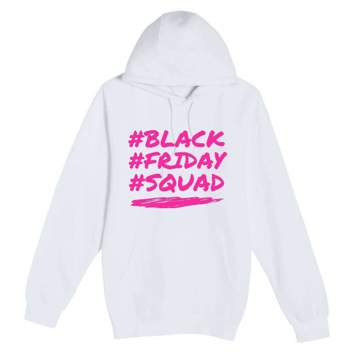 Friday Squad Black Retro Groovy Hippie Shopping Team Premium Pullover Hoodie