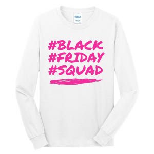 Friday Squad Black Retro Groovy Hippie Shopping Team Tall Long Sleeve T-Shirt