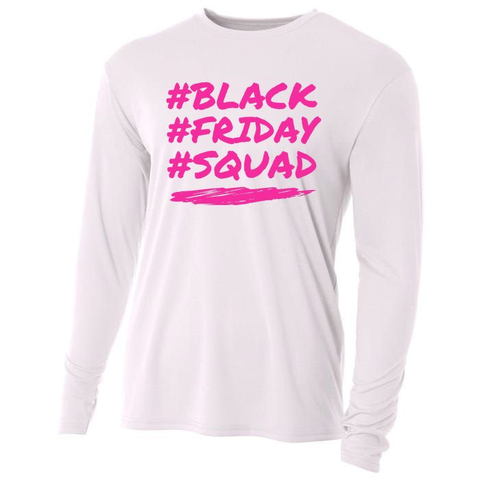 Friday Squad Black Retro Groovy Hippie Shopping Team Cooling Performance Long Sleeve Crew